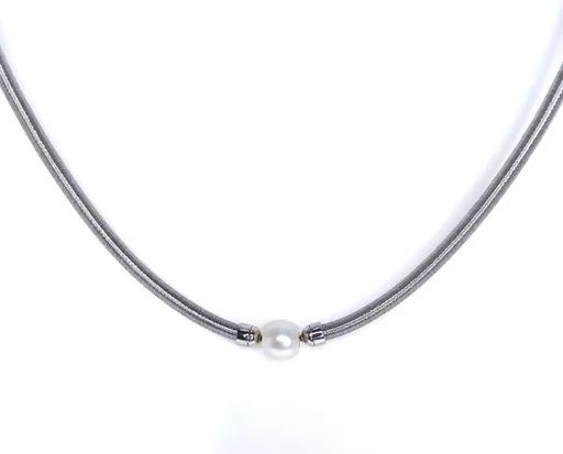 Cocoon Chain in 9ct Gold, 50cm with Broome Pearl