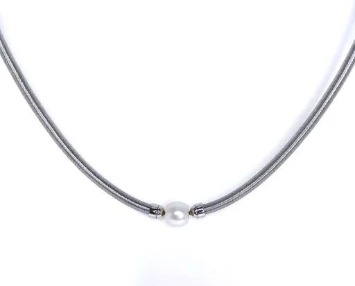 Cocoon Chain in 9ct Gold, 50cm with Broome Pearl