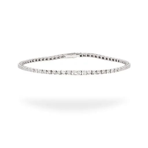Tennis Bracelet in 18ct White Gold with Diamonds