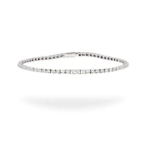 Tennis Bracelet in 18ct White Gold with Diamonds