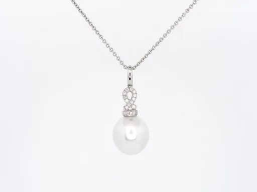Broome, Swirl Pendant in 18ct White Gold