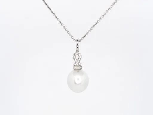 Broome, Swirl Pendant in 18ct White Gold