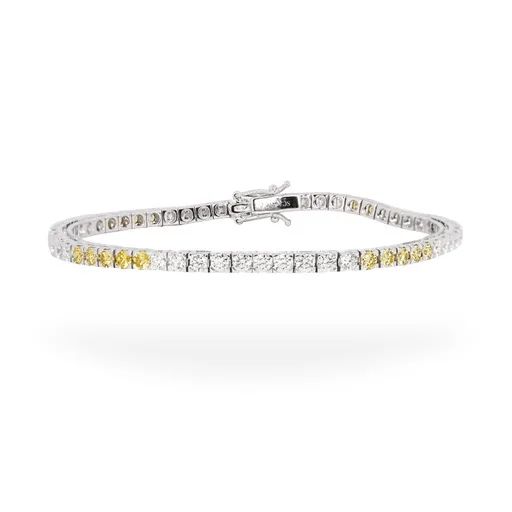 Tennis Bracelet in 18ct White Gold, 17.5cm