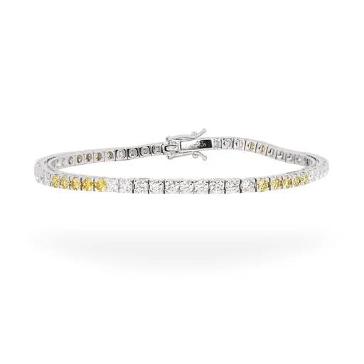 Tennis Bracelet in 18ct White Gold, 17.5cm