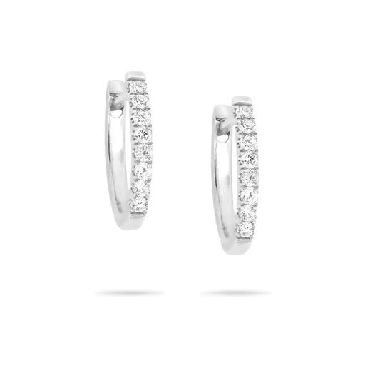 Diamond & 18ct White Gold Huggies