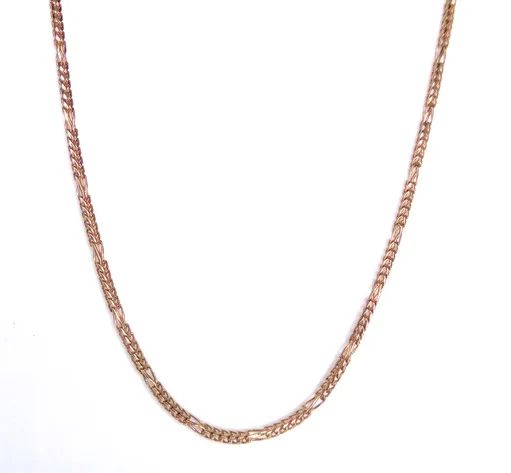 Curb Square Pattern Chain in 9ct Rose Gold, 45cm