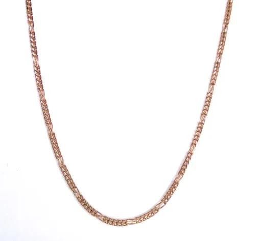 Curb Square Pattern Chain in 9ct Rose Gold, 45cm