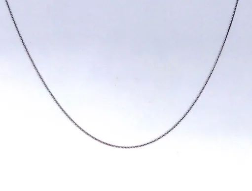 Trace Chain in 18ct White Gold, 42-45cm with Parrot Clasp