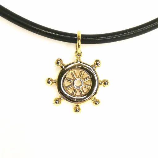 Helm Pendant in 18ct Yellow Gold with Diamonds