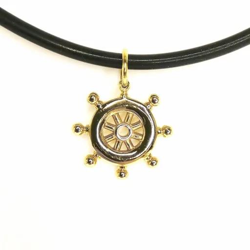 Helm Pendant in 18ct Yellow Gold with Diamonds