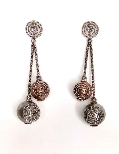18ct White Gold Double Drop Earrings with High-Quality Natural Diamonds