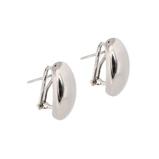 18k White Gold Clip Back Earrings with Diamonds