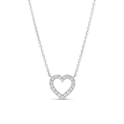 Heart Pendant in 18ct White Gold