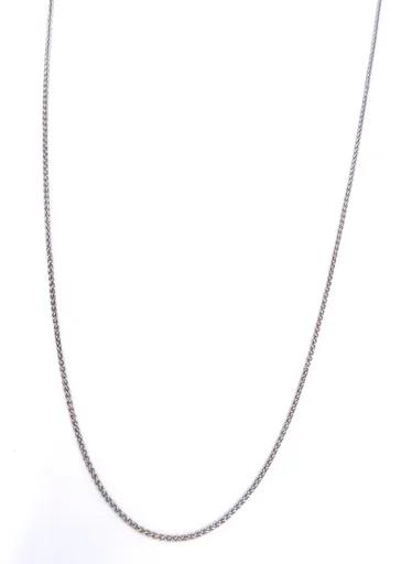 Foxtail Chain in 18k White Gold
