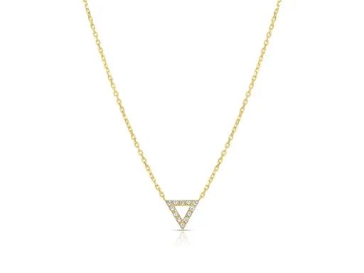 Triangle Pave Pendant in 18ct Yellow Gold