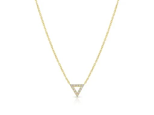 Triangle Pave Pendant in 18ct Yellow Gold