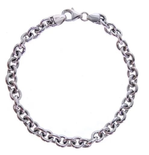 18ct White Gold Belcher Link Bracelet