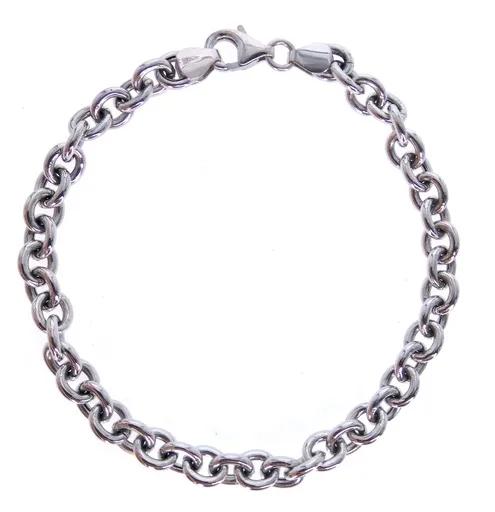 18ct White Gold Belcher Link Bracelet