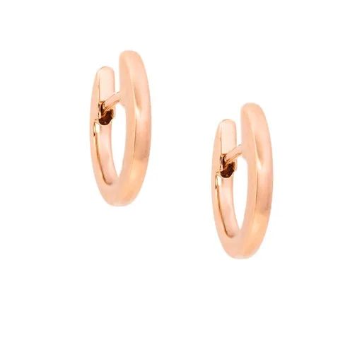 Polished Huggie Earrings in 18ct Rose Gold
