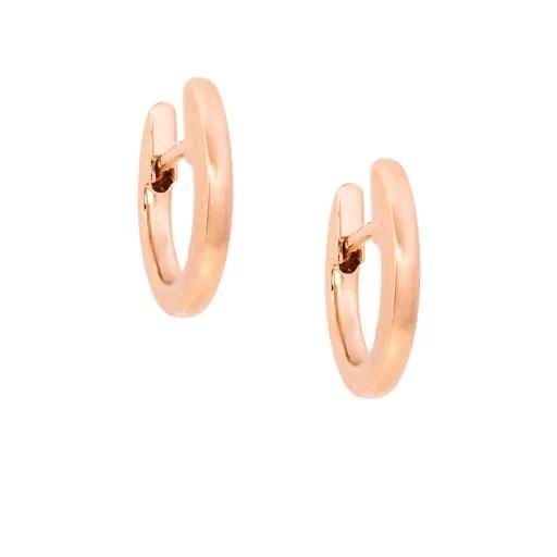 Polished Huggie Earrings in 18ct Rose Gold